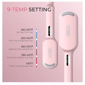 SEALED NEW WAVE CURLING IRON BY TYMO IN PINK